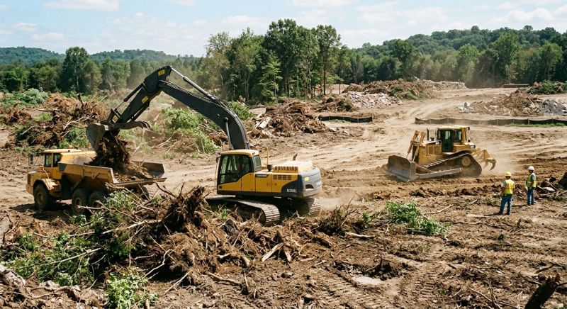 Construction Site Land Clearing in Katy, TX