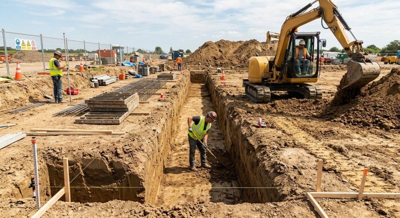 Footer Excavation in Houston, TX